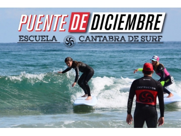 Ofertas Surf Puente de Diciembre. Escuela de Invierno + News en la ESCUELA CANTABRA DE SURF