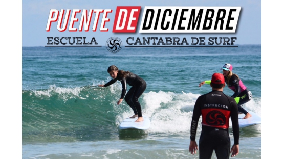 Ofertas Surf Puente de Diciembre. Escuela de Invierno + News en la ESCUELA CANTABRA DE SURF