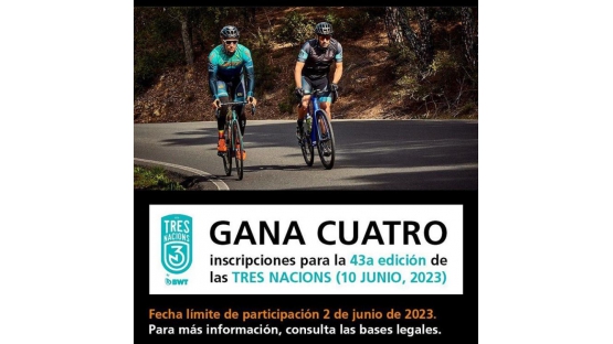 Puedes GANAR 4 INSCRIPCIONES para la 43ª edició de la 3 Nacions. Puedes GANAR 4 INSCRIPCIONES para la 43ª edició de la 3 Nacions.