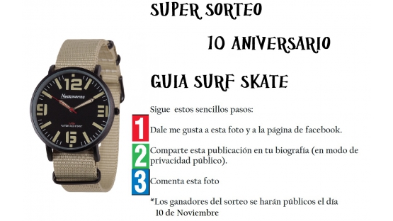 SUPER SORTEO 10 ANIVERSARIO GUIA SURF SKATE
