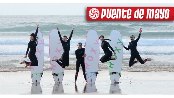 ESCUELA CANTABRA DE SURF  Surfea en el Puente de Mayo con la escuela de surf Nº1 en España
